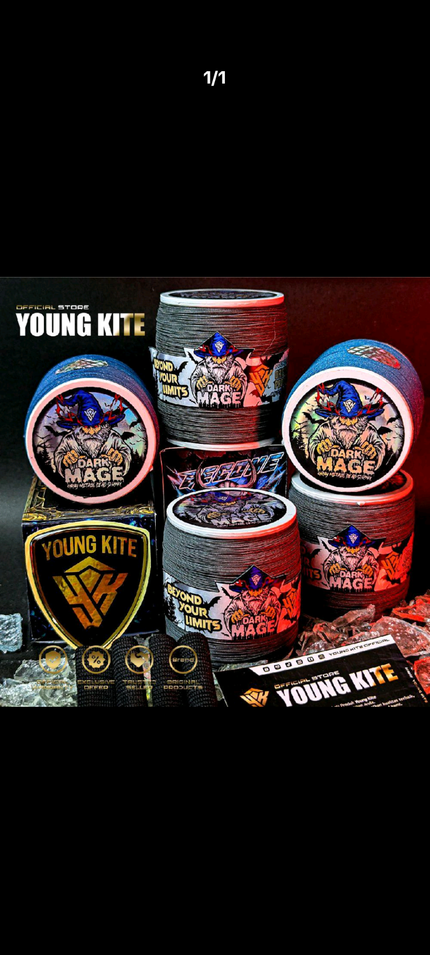 Gelasan Dark Mage Grey String Matot Super Tajam By Young Kite